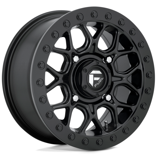 Frontline ACP 33x12-15 (10ply) Tires on Fuel Tech Matte Black (15x10) Beadlock Wheels