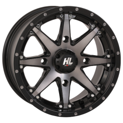 Quadboss QBT889 28x10-14 (8ply) Radial Tires on HL10 Matte Black Smoked Wheels