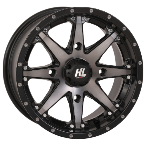 Quadboss QBT889 28x10-14 (8ply) Radial Tires on HL10 Matte Black Smoked Wheels