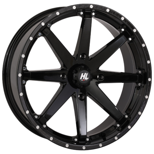 Assassinator Mud Tires 36x8-20 on High Lifter HL10 Gloss Black Wheels