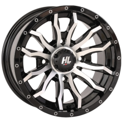 BKT AT 171 28x9-14 Tires on HL21 Machined Wheels BKT AT 171 28x9-14 Tires on HL21 Machined Wheels