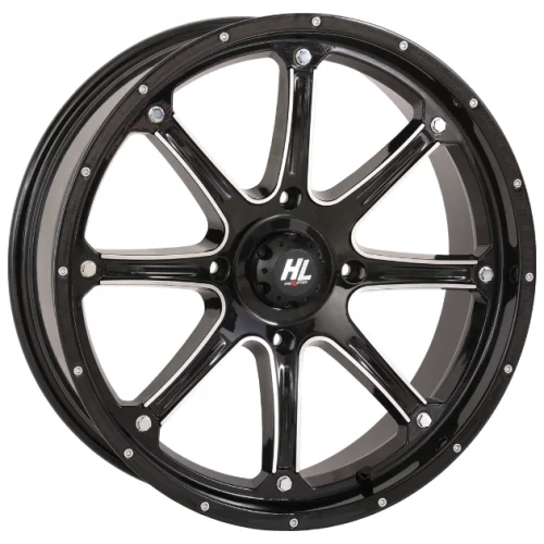 HL4 Gloss Black Machined wheel