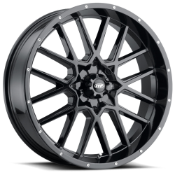 Terache Aztex XL 33x9-18 (8ply) Tires on ITP Hurricane Gloss Black Wheels
