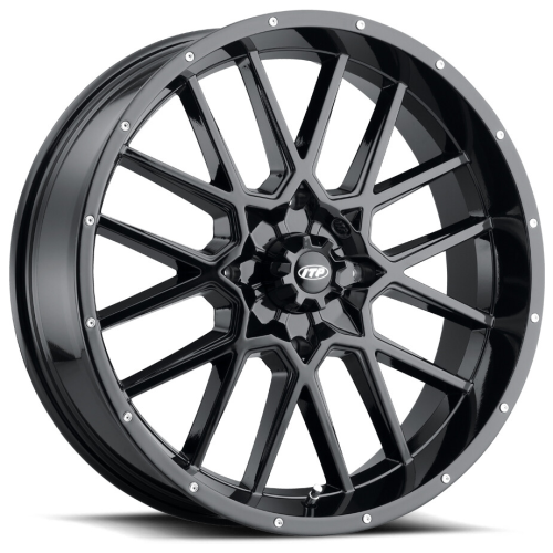 Terache Aztex XL 33x9-18 (8ply) Tires on ITP Hurricane Gloss Black Wheels