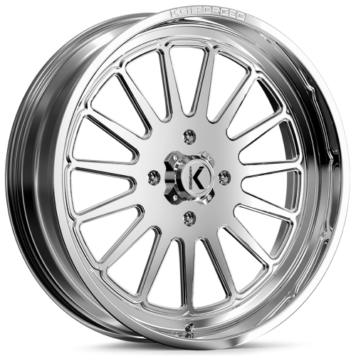 Assassinator Mud Tires 44x12-24 on KG1 Forged KU016 Rays Polished Wheels