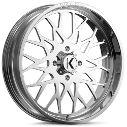 Terache Aztex XL 38x9-22 (8ply) Tires on KG1 Forged KU019 Torture Polished Wheels