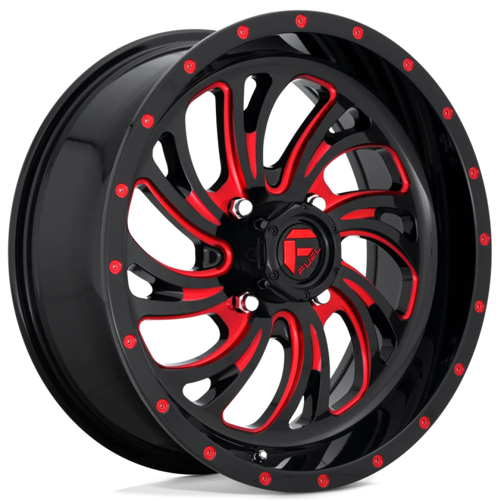 Fuel Kompressor Gloss Black with Red Tint wheel