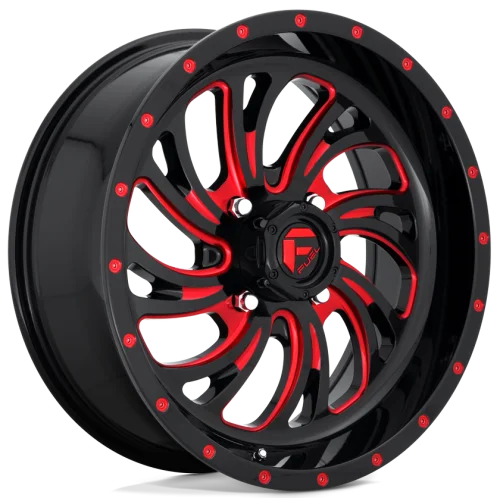 Kompressor Disc Rims Fuel Off Road Kompressor Gloss Black with Red Tint 18x7 Wheels/Rims ...