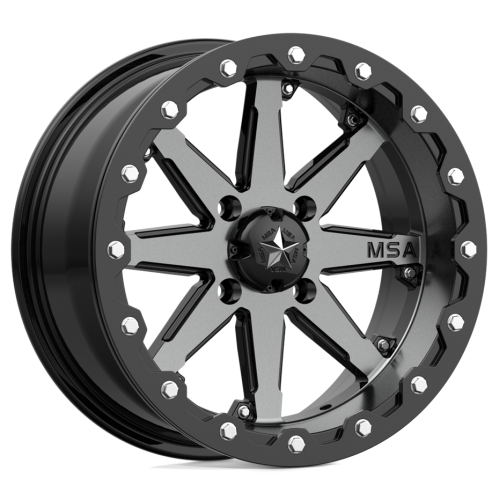 EFX MotoRavage XL 32x10-15 (8ply) Radial Tires on MSA M21 Lok Gunmetal Beadlock Wheels