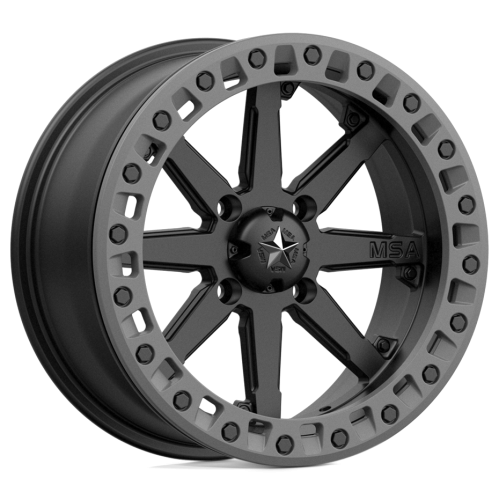 EFX MotoRavage XL 32x10-15 (8ply) Radial Tires on MSA M31 Lok2 Satin Black Beadlock Wheels