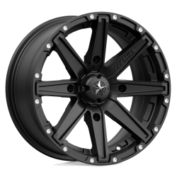 MSA M33 Clutch Satin Black 14x7 Wheels/Rims (Full Set)