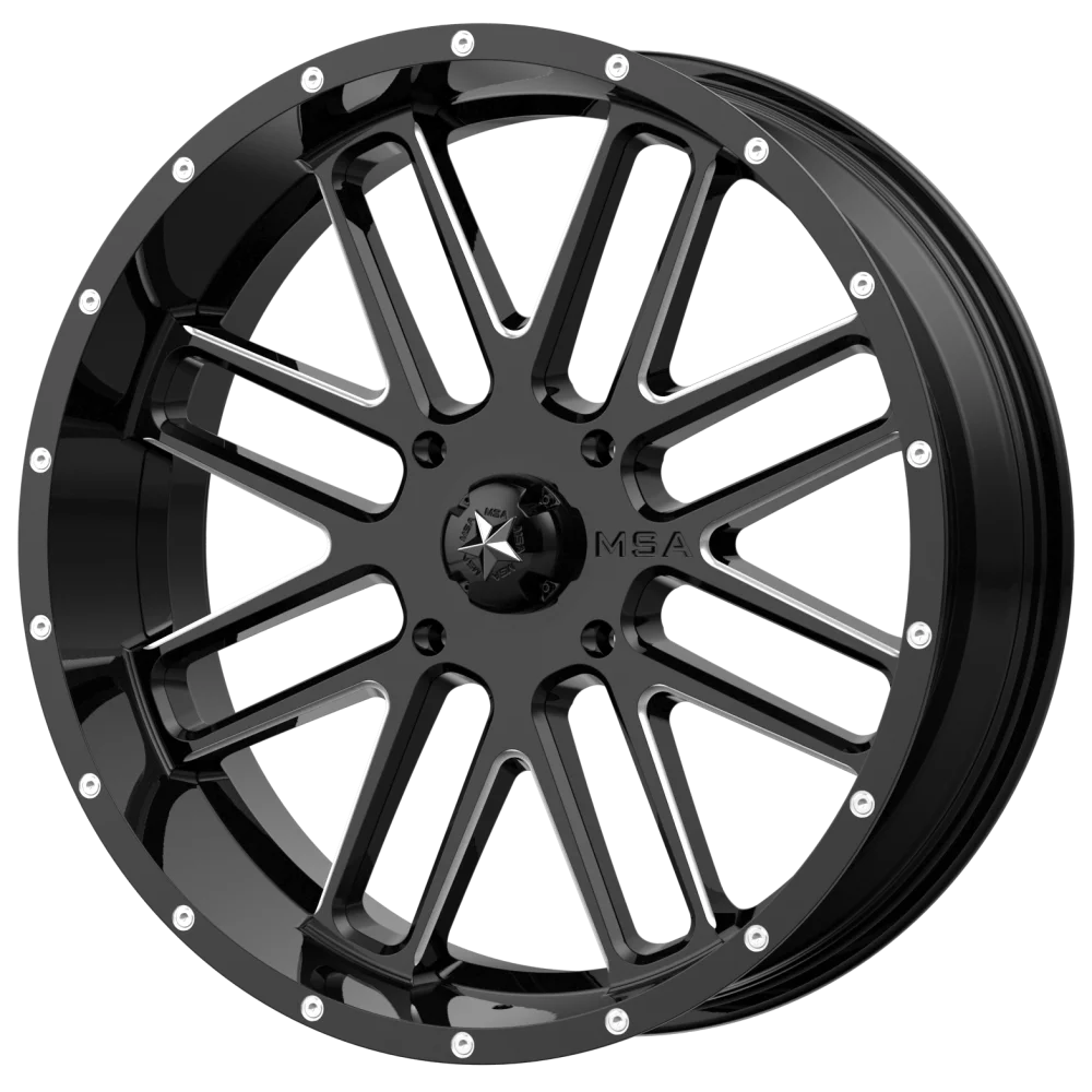 MSA M35 Bandit Gloss Black Milled wheel