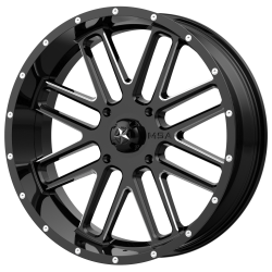 MSA M35 Bandit Gloss Black Milled 18x7 Wheels/Rims (Full Set)