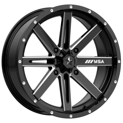 MSA M41 Boxer Gloss Black Milled wheel