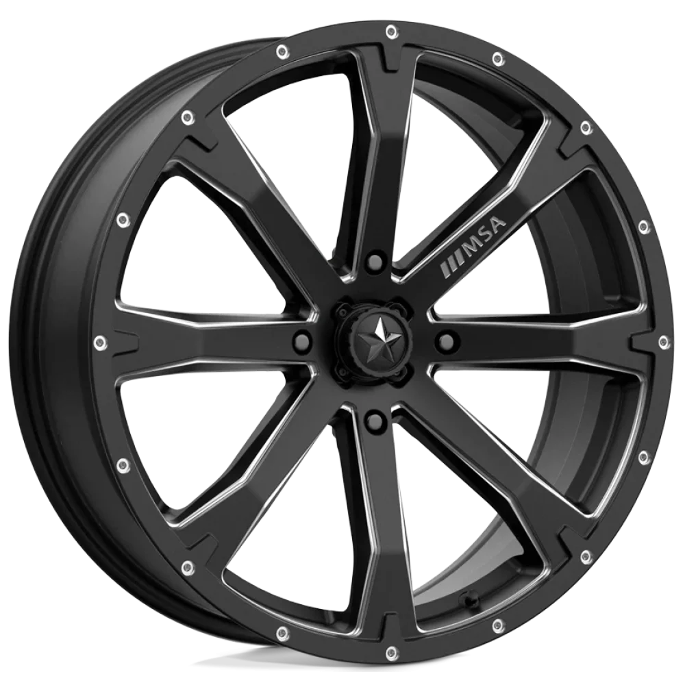 MSA M42 Bounty Satin Black Milled wheel