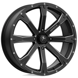 Assassinator Mud Tires 36x8-20 on MSA M42 Bounty Matte Black Milled Wheels