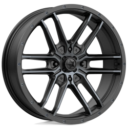 Assassinator Mud Tires 36x8-20 on MSA M43 Fang Titanium Tint Wheels