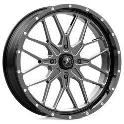 Terache Aztex XL 38x9-22 (8ply) Tires on MSA M45 Portal Gloss Black Milled Wheels