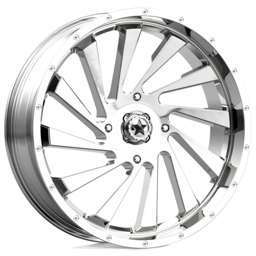 Assassinator Mud Tires 50x12-24 on MSA M46 Blade Chrome Wheels