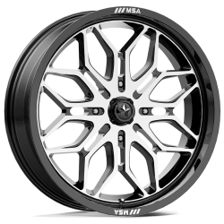 Terache Aztex XL 38x9-22 (8ply) Tires on MSA M47 Sniper Machined Wheels