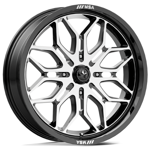 Terache Aztex XL 38x9-22 (8ply) Tires on MSA M47 Sniper Machined Wheels