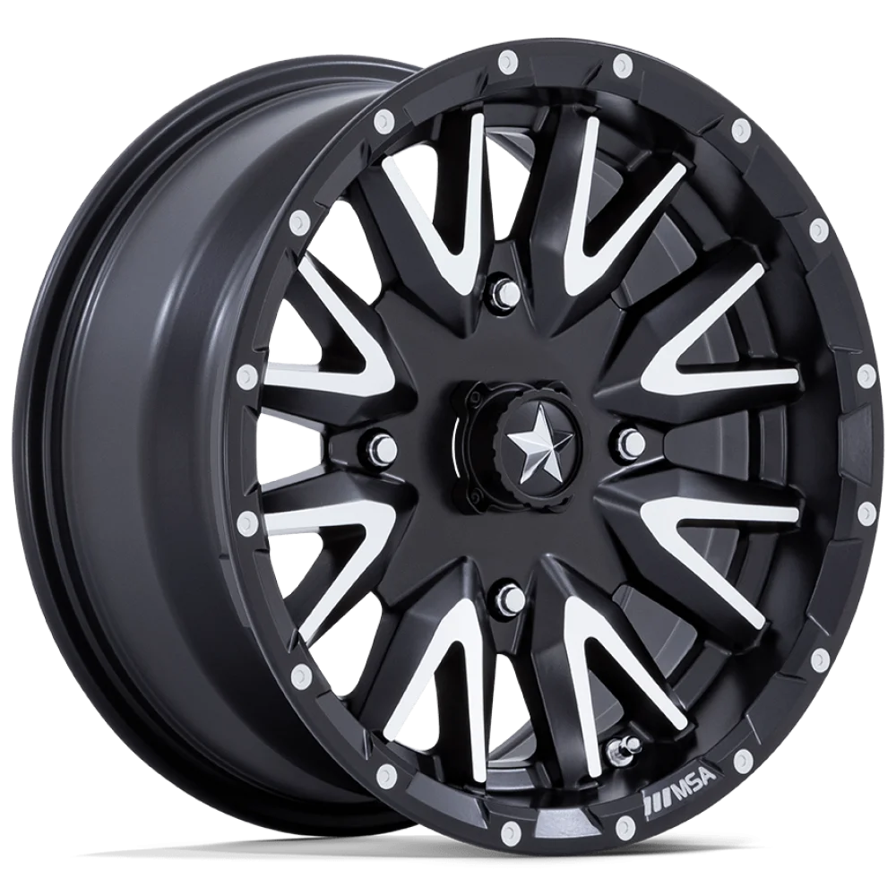 MSA M49 Creed Matte Black & Machined wheel