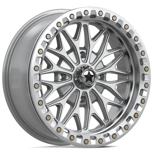 MSA M53 Bolo Gloss Silver Beadlock wheel