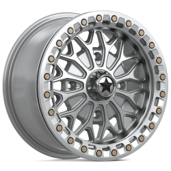 BFGoodrich Mud-Terrain KM3 32x10-15 (8ply) Radial Tires on MSA M53 Bolo Gloss Silver Beadlock Wheels BFGoodrich Mud-Terrain KM3 32x10-15 (8ply) Radial Tires on MSA M53 Bolo Gloss Silver Beadlock Wheels
