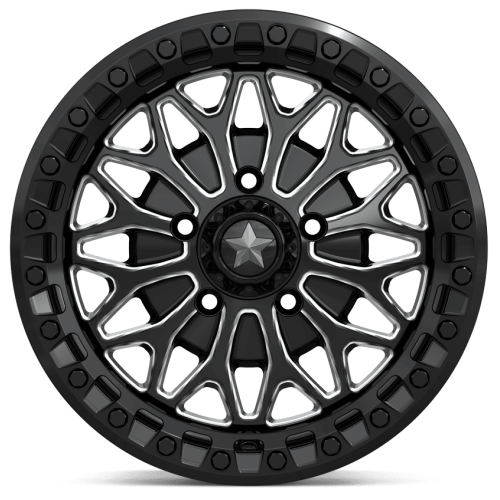 MSA M53 Bolo Gloss Black Milled 15x7 Beadlock Wheels/Rims (Full Set)