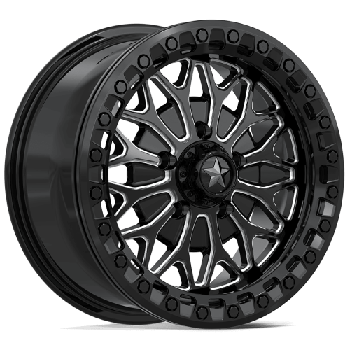 BFGoodrich Mud-Terrain KM3 30x10-15 (8ply) Radial Tires on MSA M53 Bolo Gloss Black Milled Beadlock Wheels