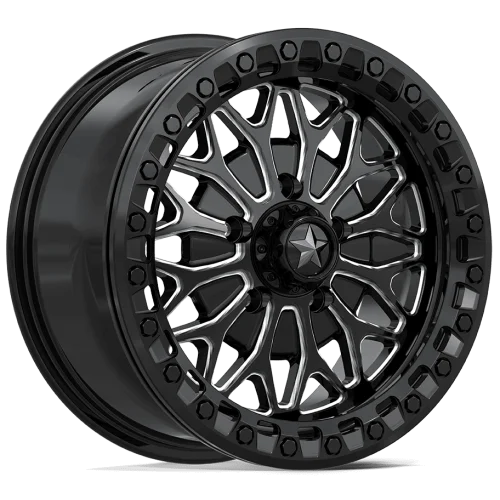 MSA M53 Bolo Gloss Black Milled Beadlock wheel