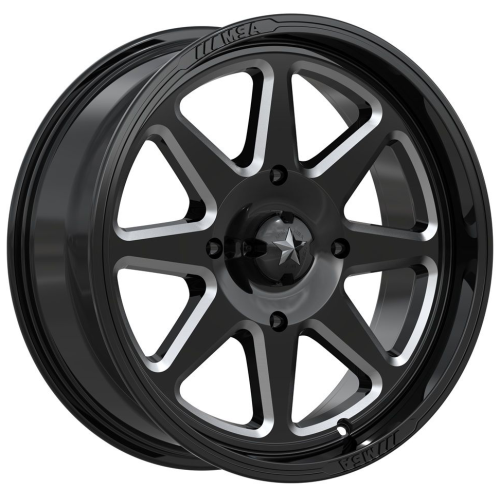 EFX Motohavok 32x8.5-18 Tires on MSA M54 Spark Gloss Black Milled Wheels
