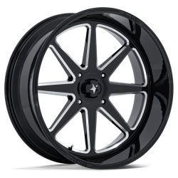 MSA M54 Spark Gloss Black Milled 24x10 Wheels/Rims (Full Set)