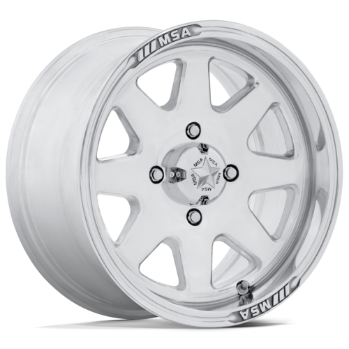 EFX MotoRavage XL 28x10-14 Tires on MSA M54 Spark Polished Wheels