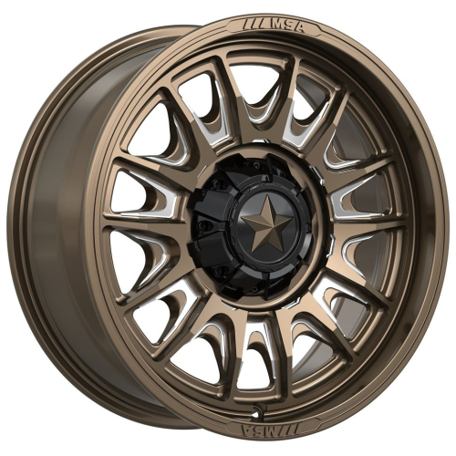 EFX Motohavok 34x8.5-18 Tires on MSA M55 Commander Gloss Bronze Milled Wheels