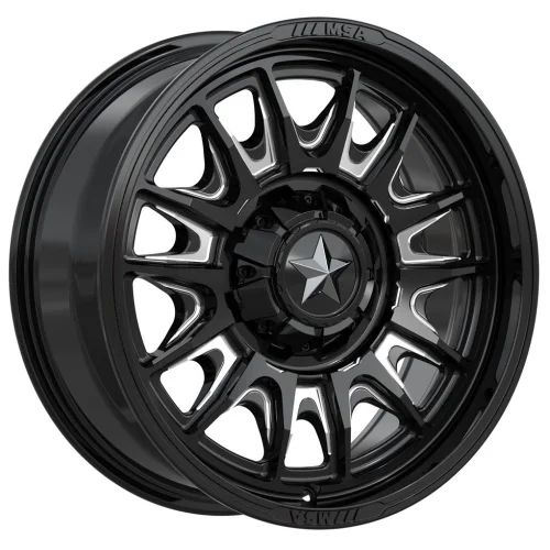 MSA M55 Commander Gloss Black Milled wheel