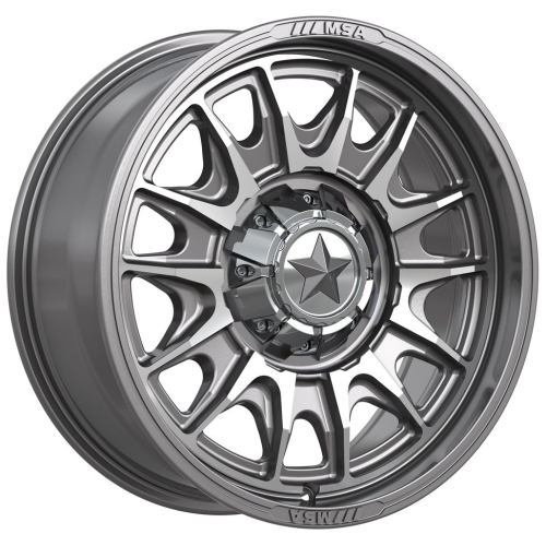 EFX Motohavok 34x8.5-18 Tires on MSA M55 Commander Platinum Machined Wheels