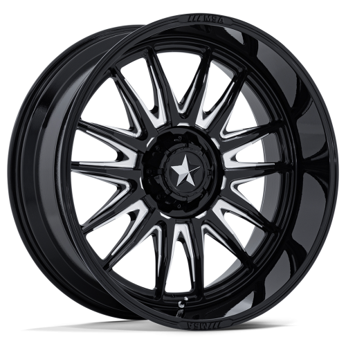 MSA M55 Commander Gloss Black Milled 24x10 Wheel/Rim