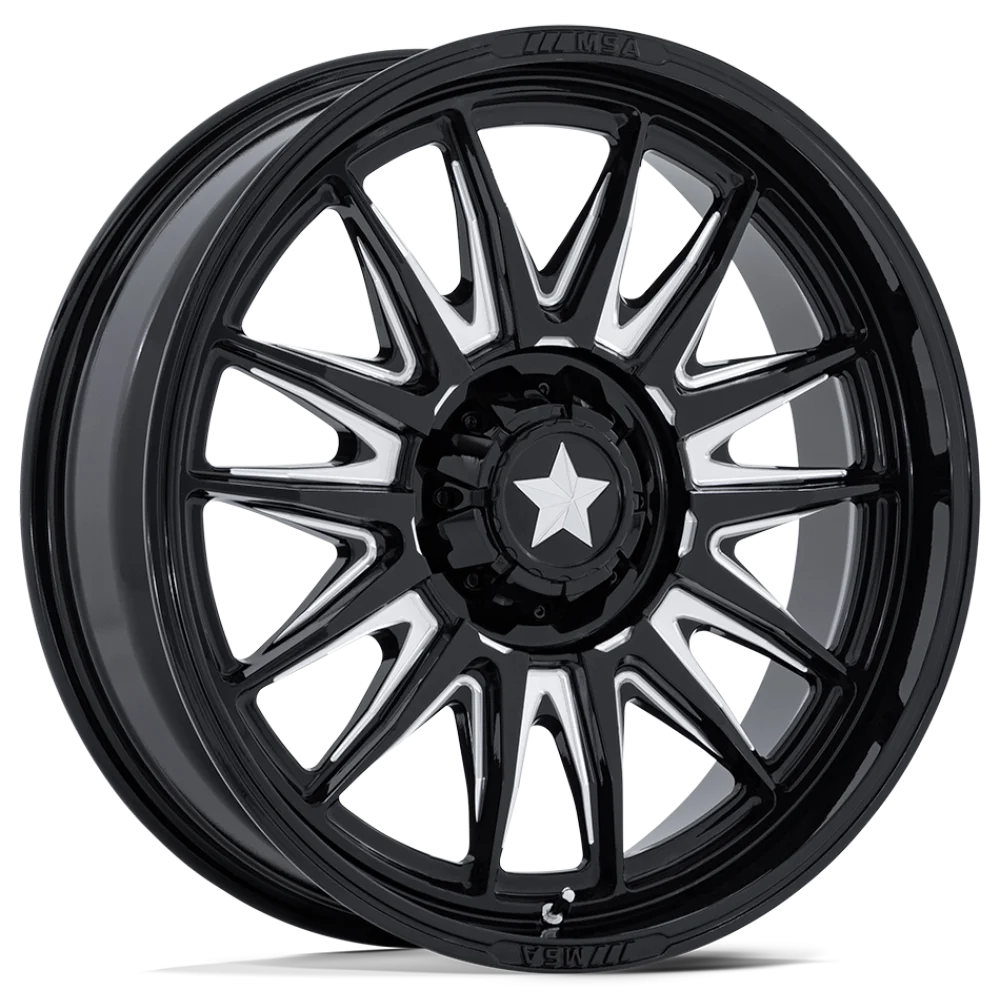 MSA M55 Commander Gloss Black Milled wheel