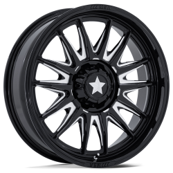 BKT AT 171 33x9-20 Tires on MSA M55 Commander Gloss Black Milled Wheels