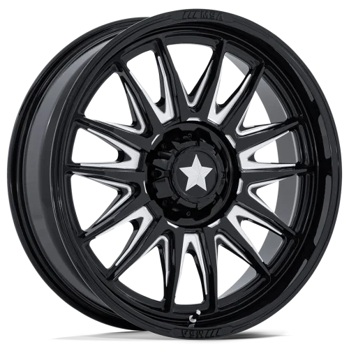 MSA M55 Commander Gloss Black Milled wheel