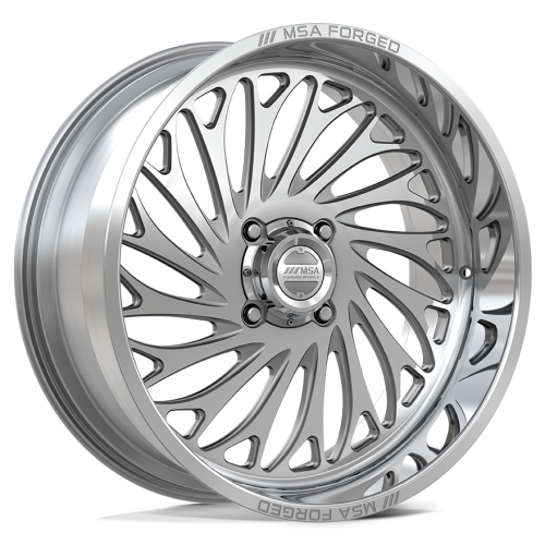 Assassinator Mud Tires 44x12-24 on MSA Coil Polished (24x10) Forged Wheels