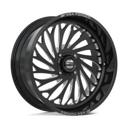 MSA Coil Gloss Black Milled 24x10 Forged Wheels/Rims (Full Set)