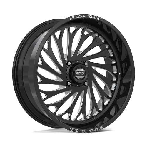 MSA Coil Gloss Black Milled 24x10 Forged Wheels/Rims (Full Set) MSA Coil Gloss Black Milled 24x10 Forged Wheels/Rims (Full Set)