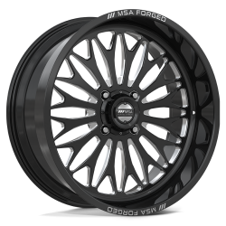 BKT TR 171 44x11.2-24 Tires on MSA Shockwave Gloss Black Milled (24x10) Forged Wheels