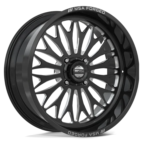 MSA Shockwave Gloss Black Milled (24x10) Forged wheel