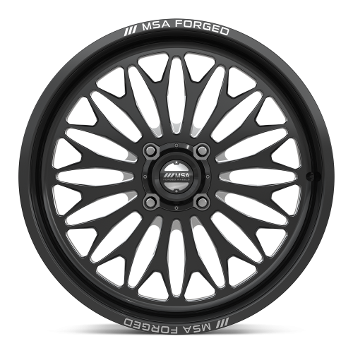 MSA Shockwave Gloss Black Milled 24x10 Forged Wheels/Rims (Full Set)