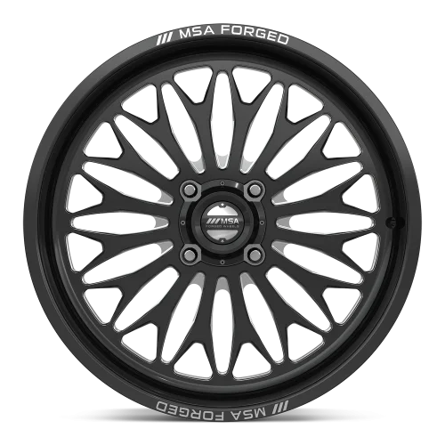 MSA Shockwave Gloss Black Milled 24x10 Forged Wheels/Rims (Full Set)