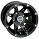 Assassinator Mud Tires 28x8-14 on Moose Offroad 387 X Gloss Black Wheels