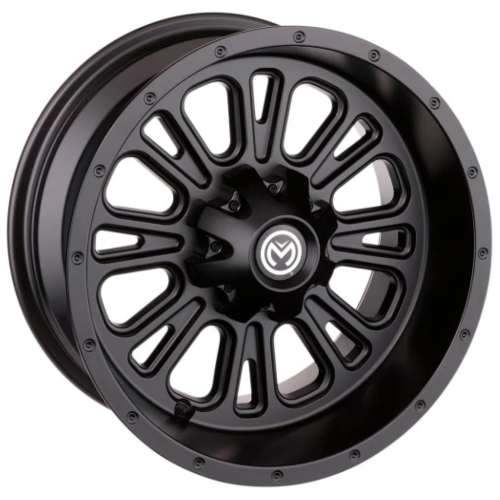 Assassinator Mud Tires 29.5x8-14 on Moose Offroad 399 X Matte Black Wheels